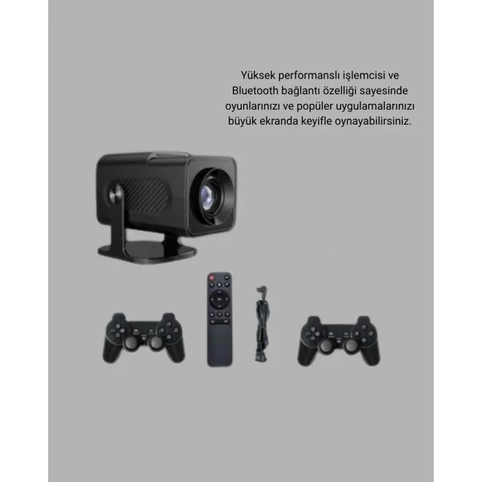 Android Projeksiyon Game Box – 1280x720p HD Çözünürlük, Bluetooth,HDMI ve USB Girişli