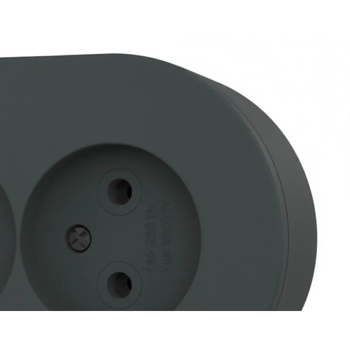 Antrasit Renk Sıva Üstü Çift Topraklı Priz Modern Tasarım