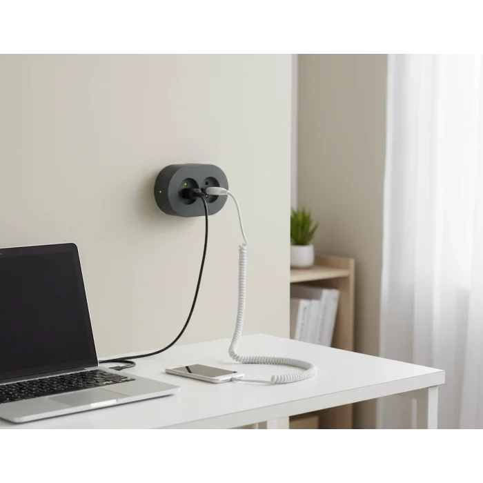 Antrasit Renkli Sıva Üstü İkili Topraklı Elektrik Prizi