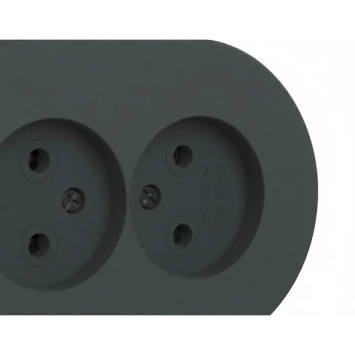 Antrasit Renkli Sıva Üstü İkili Topraklı Elektrik Prizi