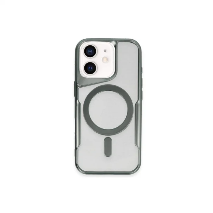 Apple İphone 11 Kılıf Boyi Magsafe Silikon Kapak - Yeşil