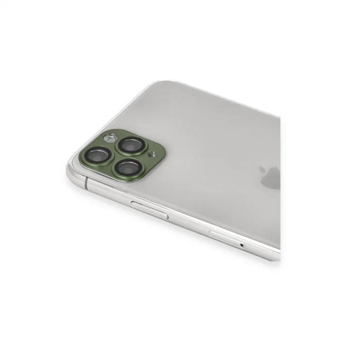 Apple İphone 11 Pro Max Pers Alüminyum Kamera Lens - Yeşil