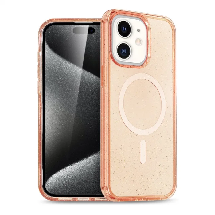 Apple İphone 12 Kılıf  Magsafe Kapak - Turuncu