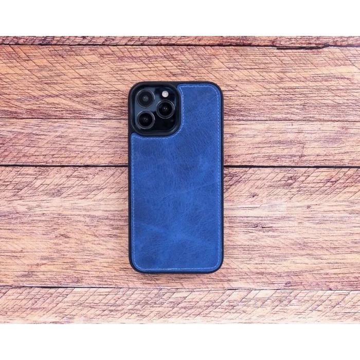 Apple iPhone 13 Pro Uyumlu Deri Cüzdanlı Kılıf Lacivert