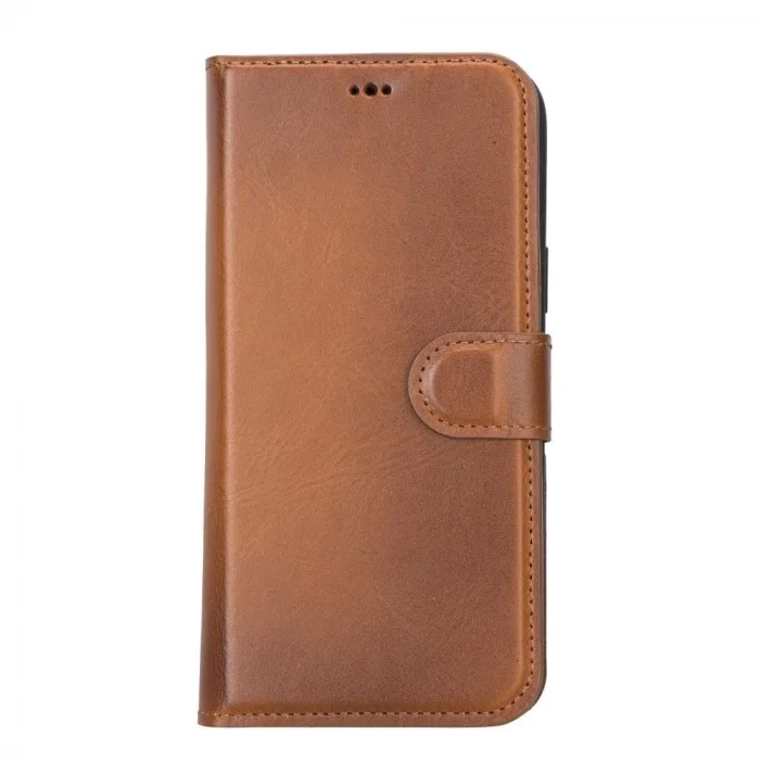 Apple iPhone 14 Plus Uyumlu Deri Cüzdanlı Kılıf MWWN RST2EF Taba