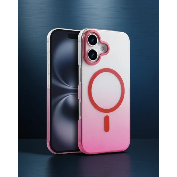 Apple İphone 16 Glossy Magsafe Kapak - Pembe