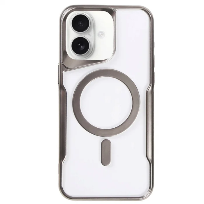 Apple İphone 16 Plus Kılıf Boyi Magsafe Silikon Kapak - Titan Gri