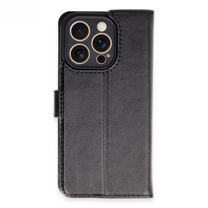 Apple İphone 16 Pro Kılıf Trend S Plus Kapaklı Kılıf - Siyah