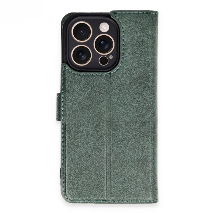 Apple İphone 16 Pro Kılıf Trend S Plus Kapaklı Kılıf - Yeşil