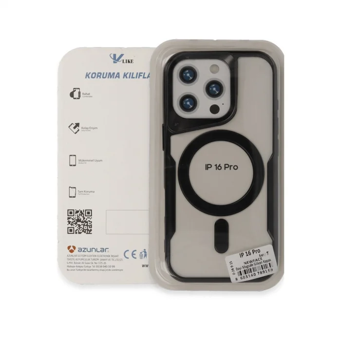 Apple İphone 16 Pro Max Kılıf Boyi Magsafe Silikon Kapak - Siyah