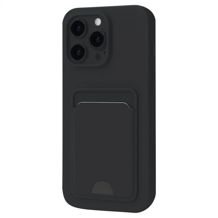 Apple İphone 16 Pro Max Kılıf Kelvin Kartvizitli Silikon - Siyah