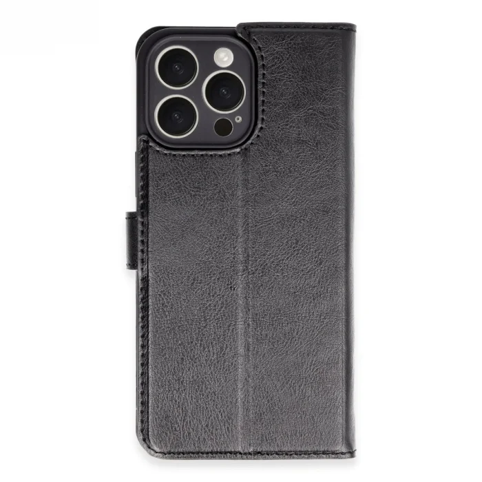 Apple İphone 16 Pro Max Kılıf Trend S Plus Kapaklı Kılıf - Siyah