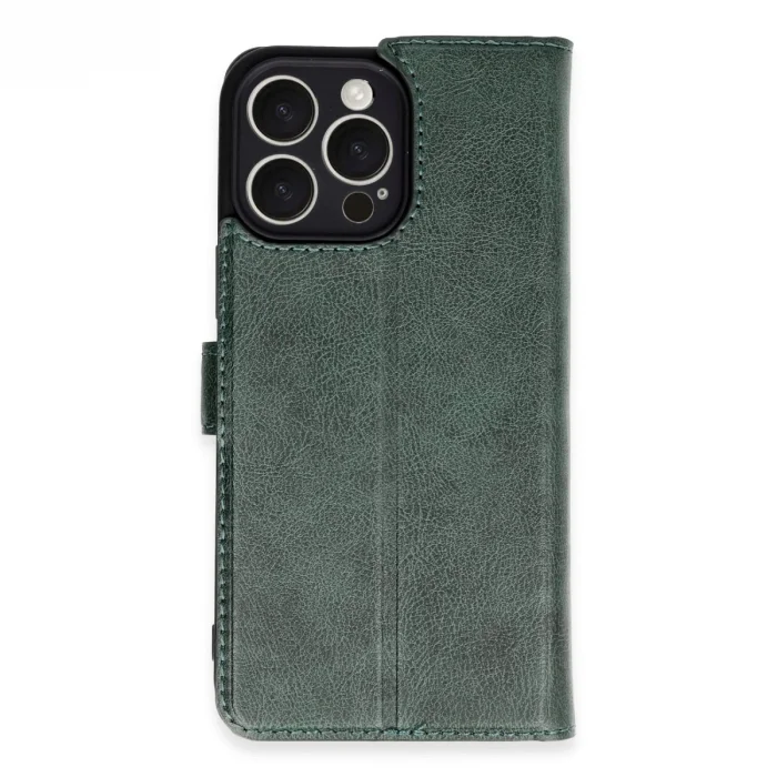 Apple İphone 16 Pro Max Kılıf Trend S Plus Kapaklı Kılıf - Yeşil