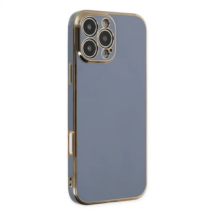 Apple İphone 16 Pro Max Kılıf Volet Silikon - Mavi