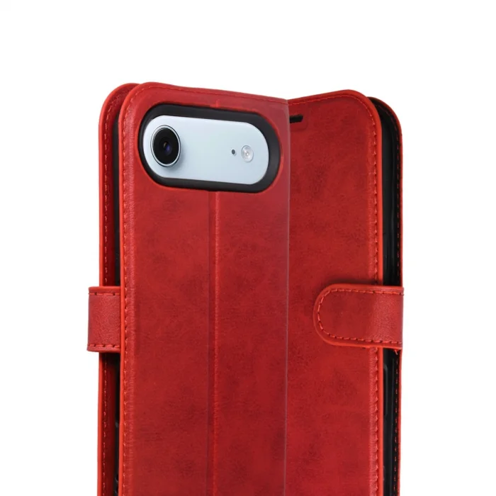 Apple İphone 17 Air Trend S Plus Kapaklı Kılıf - Kırmızı