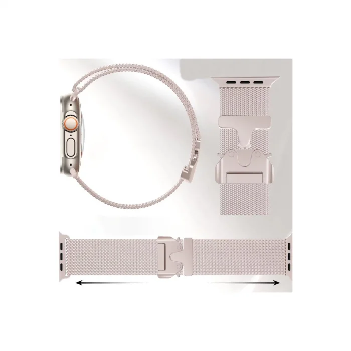 Apple Watch 42mm Milano Metal Kordon (saat Değildir) - Titan Gri