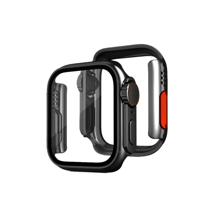 Apple Watch 44mm Watch 49mm Kasa Dönüştürücü Ve Ekran Koruyucu - Siyah