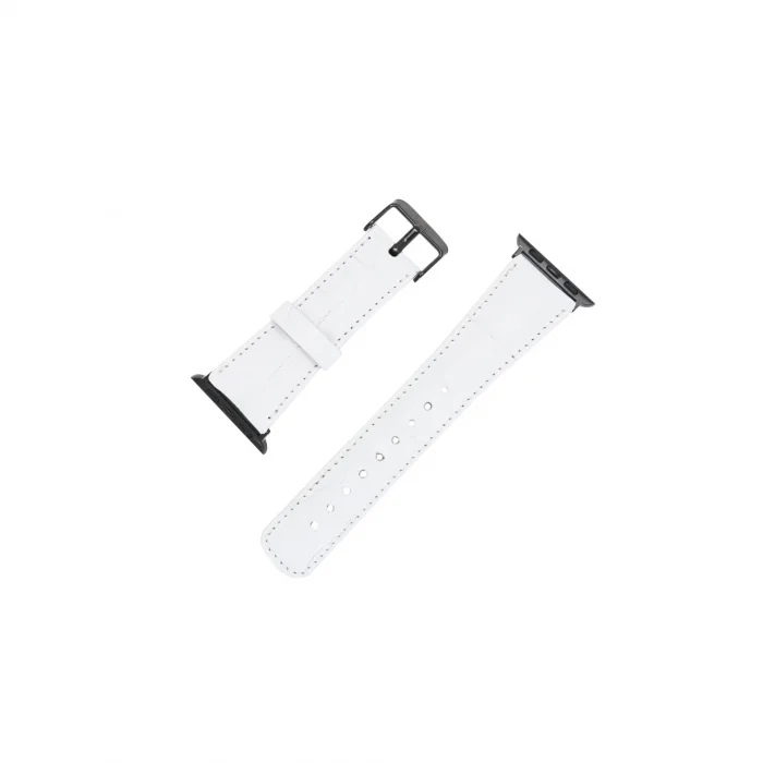 Apple Watch Uyumlu Deri Kordon 42-44-45mm F3 Beyaz