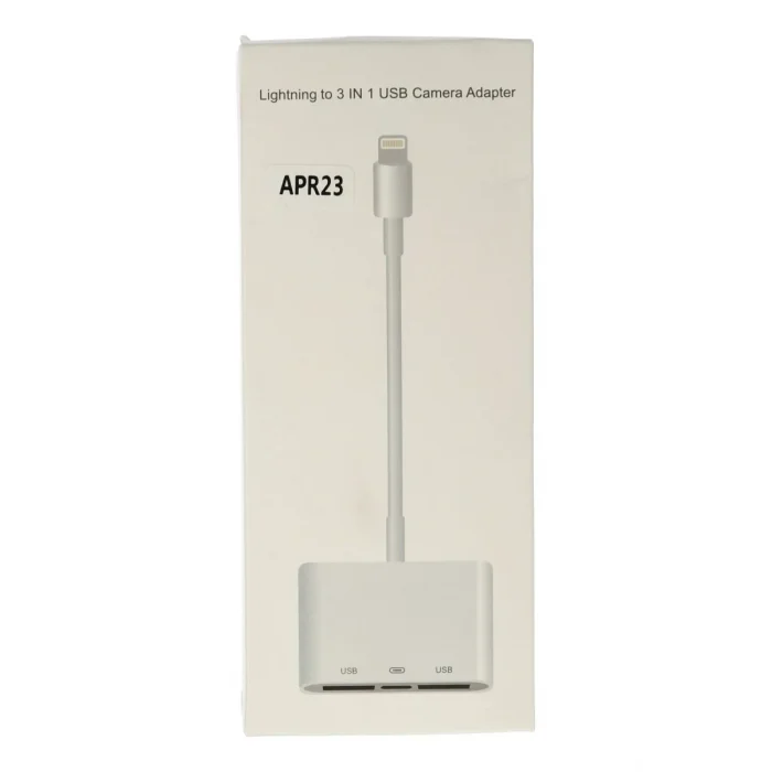 APR23 Iphone Otg 3in1 - Beyaz