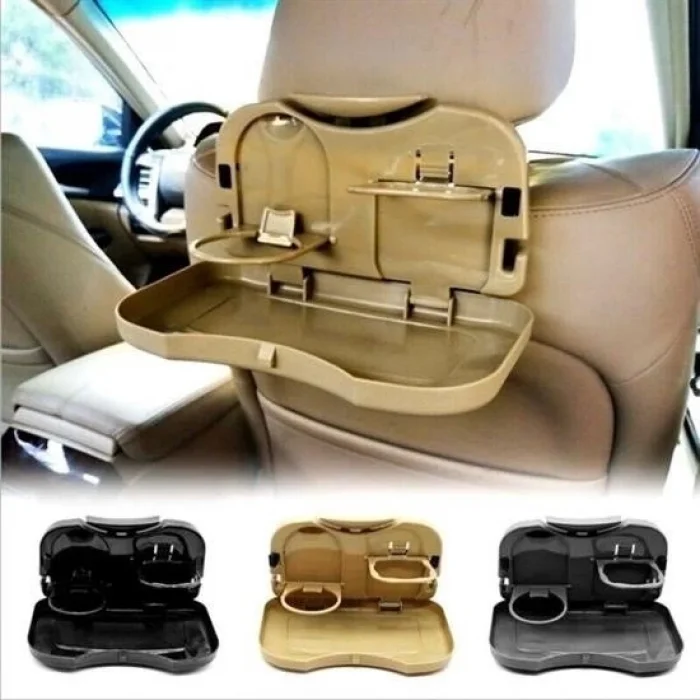 Araba Koltuk Arkası Katlanabilir Tepsi Siyah