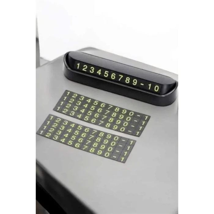 Araba Park Numaratörü Araç İçi Numaralık Değiştirilebilir Çevirmeli Mini