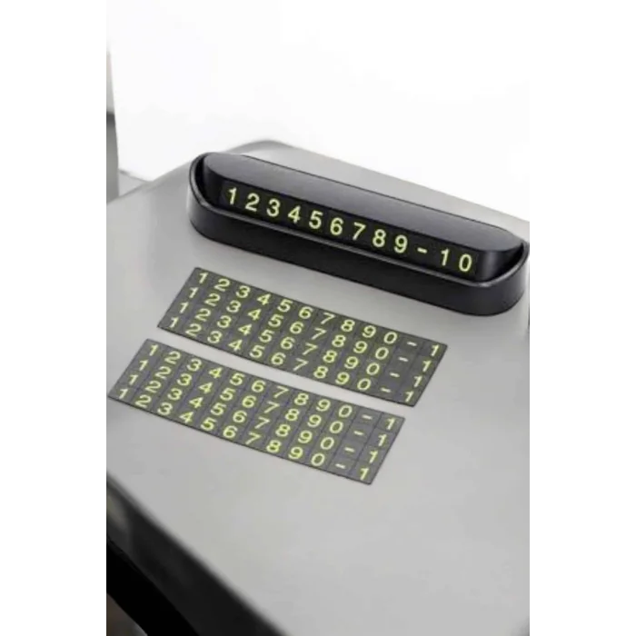 Araba Park Numaratörü Araç İçi Numaralık Değiştirilebilir Çevirmeli Mini