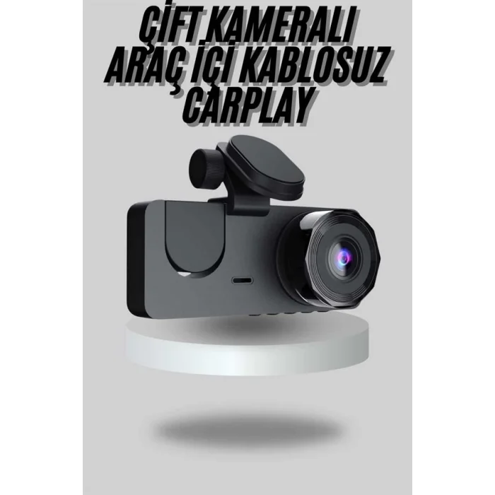 Araç İçi Dikiz Kamerası Sürüş Kaydedici 3 Lensli DVR Kamera
