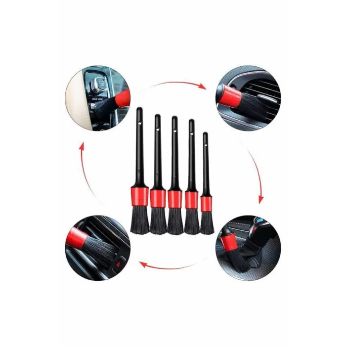 Araç İçi Led Aksesuar 5 Farklı Detaylı Araba Temizlik Fırçası Oto Temizleme Fırçası