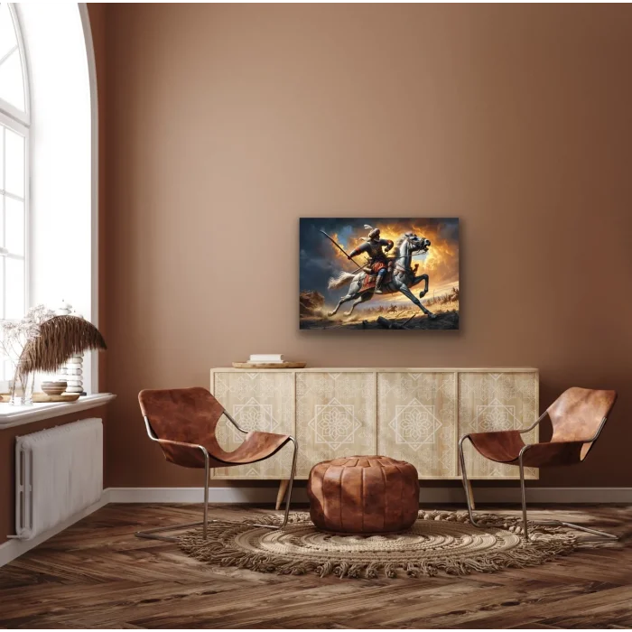 Atlı Osmanlı Askeri Kanvas Tablo 70x100cm
