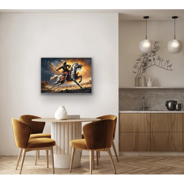 Atlı Osmanlı Askeri Kanvas Tablo 70x100cm