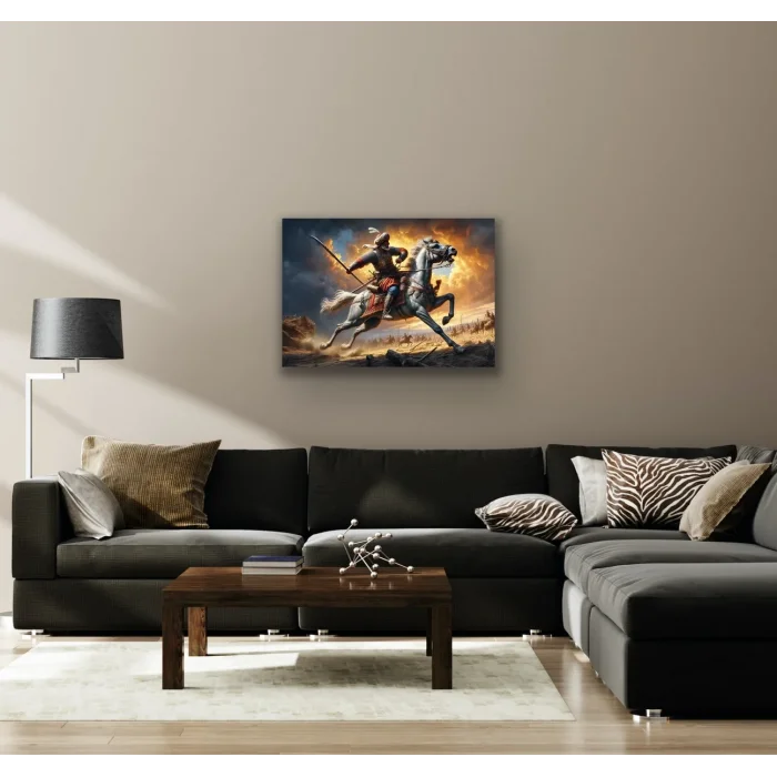 Atlı Osmanlı Askeri Kanvas Tablo 70x100cm