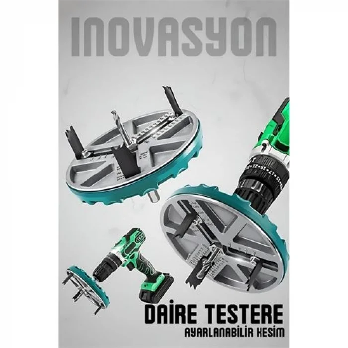Ayarlanabilir Daire Testere Ucu 45–130 mm | Profesyonel Delme Aparatı
