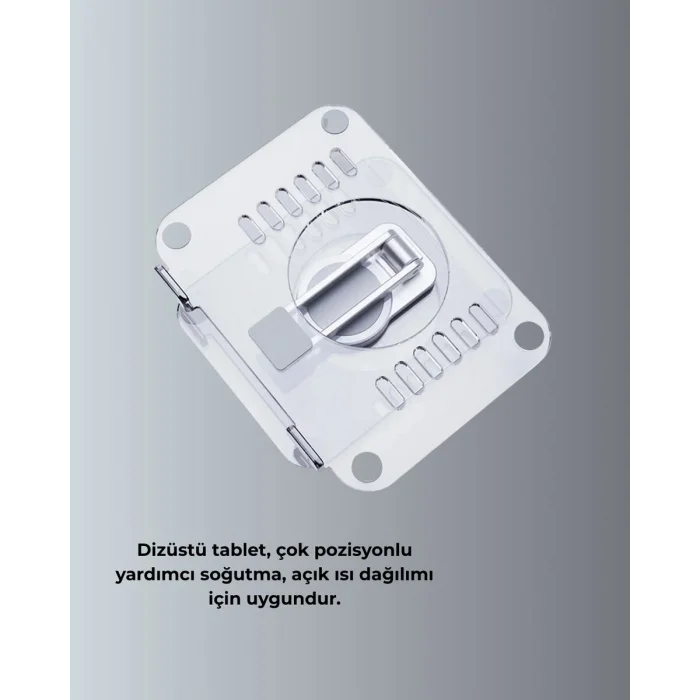 Ayarlanabilir Şeffaf Tablet Standı Kaymaz Silikon Tabanlı