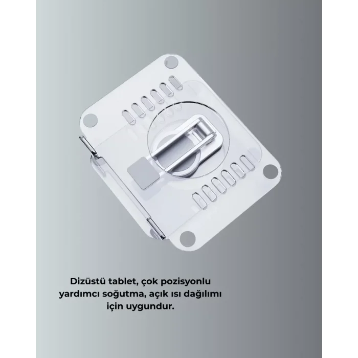 Ayarlanabilir Şeffaf Tablet Standı Kaymaz Silikon Tabanlı