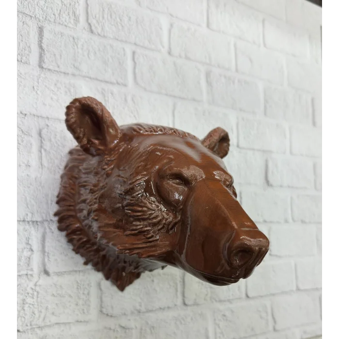 Ayı Başı Duvar Dekoru Modern Asılabilir Heykel 25x19 cm