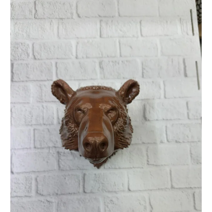 Ayı Başı Duvar Dekoru Modern Asılabilir Heykel 25x19 cm
