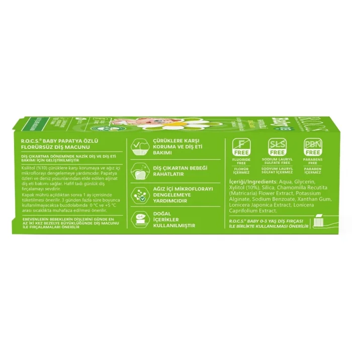 .Baby Diş Macunu 0-3 Yaş 35 ml Papatya