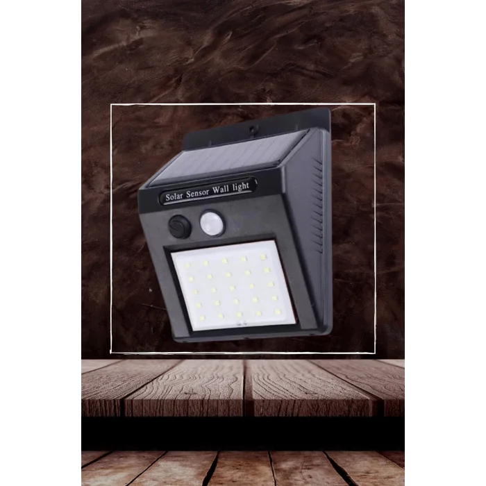 Bahçe Aydınlatma Sensörlü Güneş Enerjili Duvar Lambası 40 Led Işık
