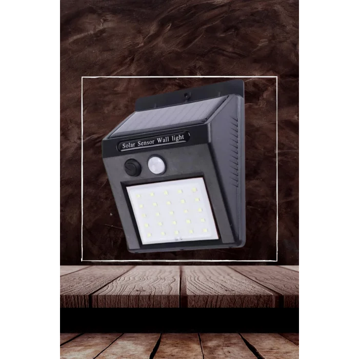 Bahçe Aydınlatma Sensörlü Güneş Enerjili Duvar Lambası 40 Led Işık