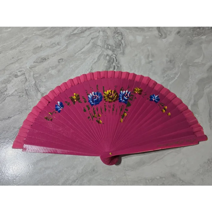 Bambu Çift Taraflı Yelpaze Karışık Renkler 12li Paket