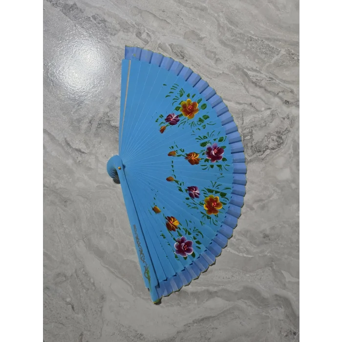 Bambu Çift Taraflı Yelpaze Karışık Renkler 12li Paket