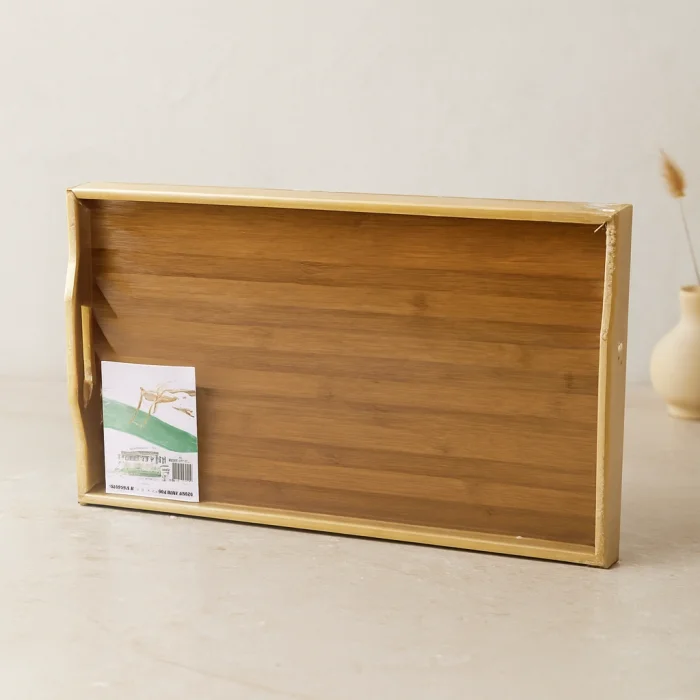 Bambu Dikdörtgen Sunum Tepsisi 50x30 cm Ayaklı