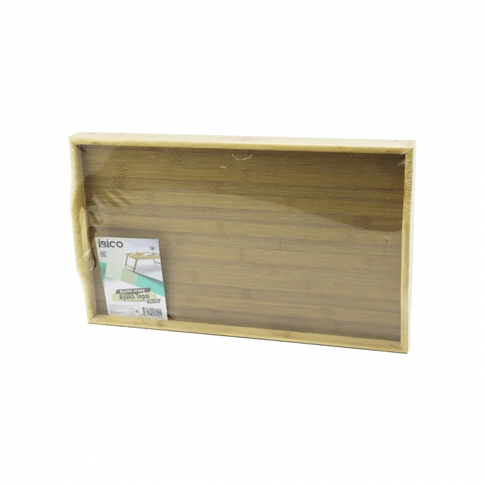 Bambu Dikdörtgen Sunum Tepsisi 50x30 cm Ayaklı