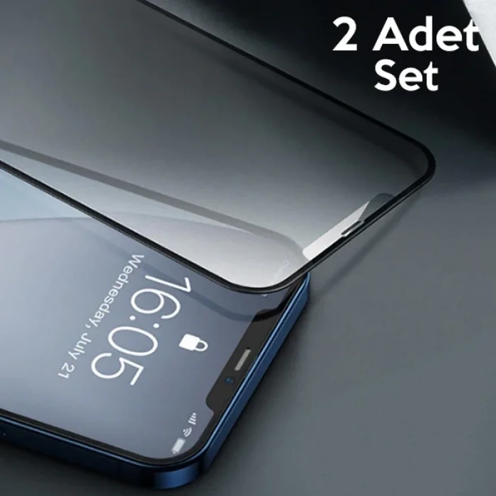 Baseus 0.25MM İPhone 12 Mini 5.4 3D Full Kırılmaz Cam Ekran Koruyucu 2adet-(5775)