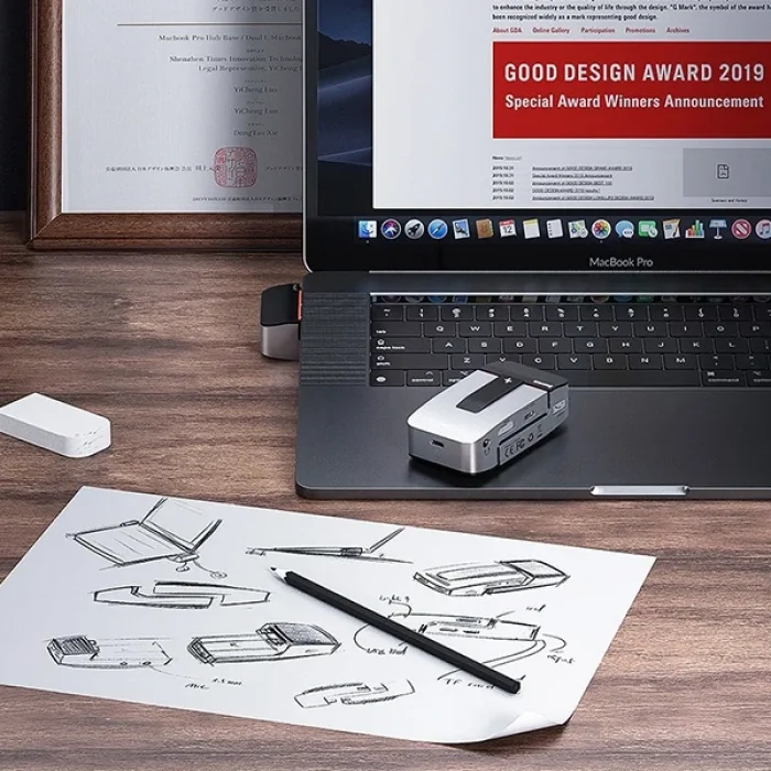 Baseus Armor Age 9in1 Type-C Çok Fonksiyonlu HUB HDMI RJ45 USB 3.0-(5775)