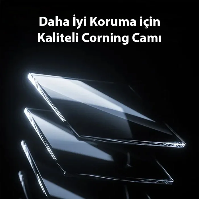 Baseus Corning iPhone 15 Pro Max HD Tempered Full Koruma Cam Ekran Koruyucu-(5775)