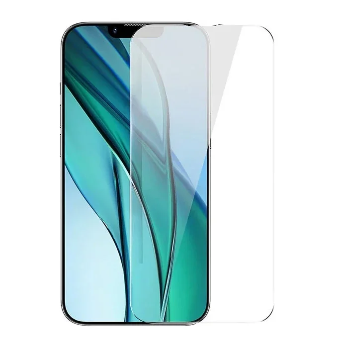 Baseus Crystal Serisi iPhone 15 Plus Full Koruma Tempered Cam Ekran Koruyucu 2 Adet Set-(5775)