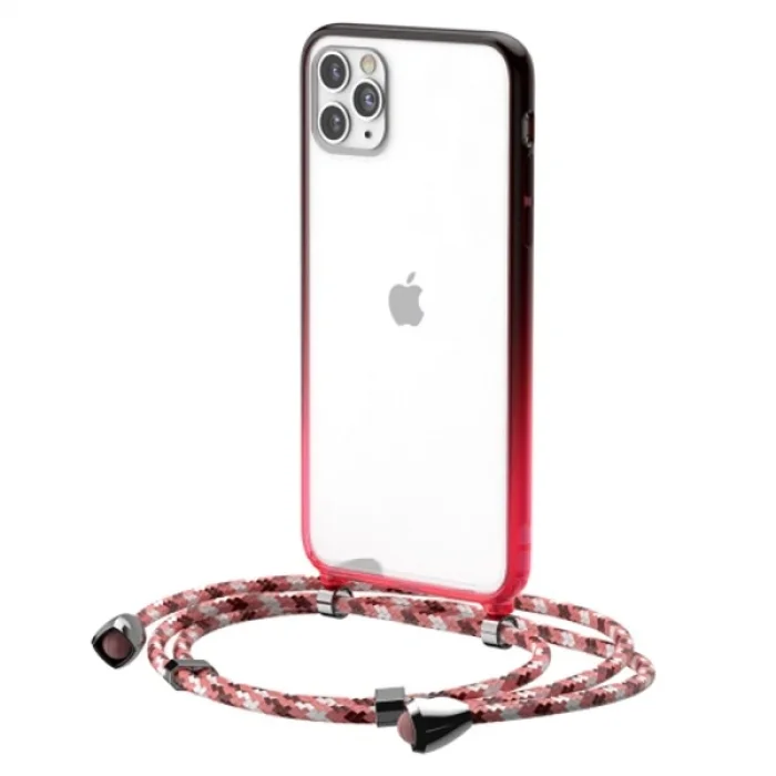 Baseus Element Crossbody Protective iPhone 11 Pro Max 6.5 Askılı Koruyucu Silikon Kılıf-(5775)