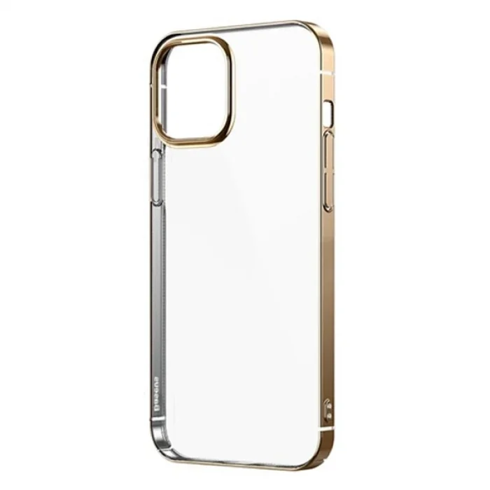 Baseus Glitter İPhone 12/12 Pro Şeffaf Lüx Silikon Kılıf Soft TPU Kılıf-(5775)