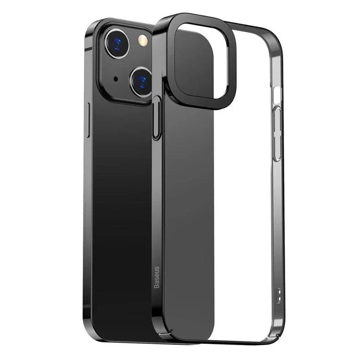 Baseus Glitter iPhone 13 6.1inç Kılıf Renkli Kenar Şeffaf Silikon-(5775)